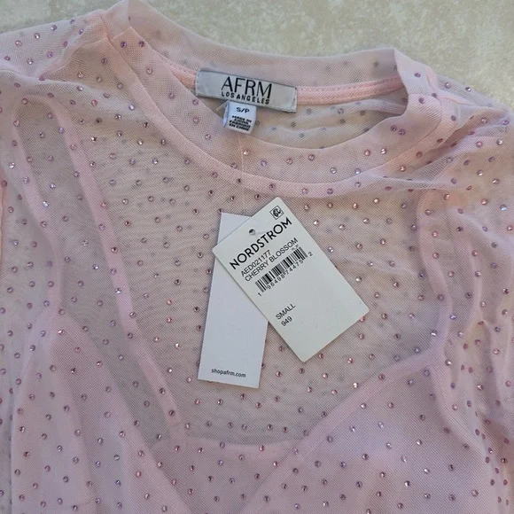 NWT AFRM Loah Rhinestone Midi Dress - sz S - Picture 5 of 5